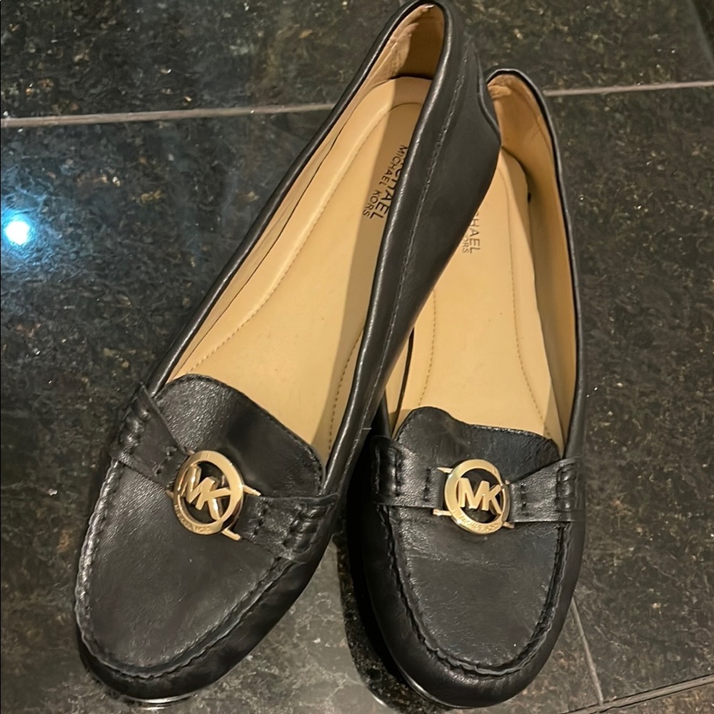 Michael Kors Black Leather Loafers